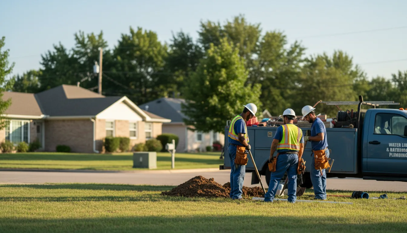 Residential water line and bathroom plumbing service in Penwell, TX